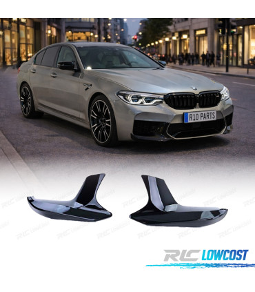 SPLITTERS PARA-CHOQUES FRONTAL BMW G30 G31 17-20 LOOK M5 PRETO BRILHANTE