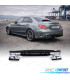 DIFUSOR MERCEDES CLASE C W205 SEDAN 18-21 PRETO BRILHANTE + PONTEIRAS DE ESCAPE LOOK AMG C63