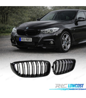 GRELHA DUPLA BMW SERIE 3 GT F34 13-18 LOOK M4 PRETO BRILHANTE