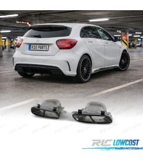 PONTEIRAS DE ESCAPE MERCEDES AMG W176 13-18 CLA W117 13-18 GLA X156 14-19 A45 AMG PRETAS