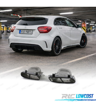 PONTEIRAS DE ESCAPE MERCEDES AMG W176 13-18 CLA W117 13-18 GLA X156 14-19 A45 AMG PRETAS