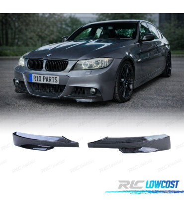 SPLITTERS PARA-CHOQUES FRONTAL BMW E90 E91 08-12 LOOK M CARBONO