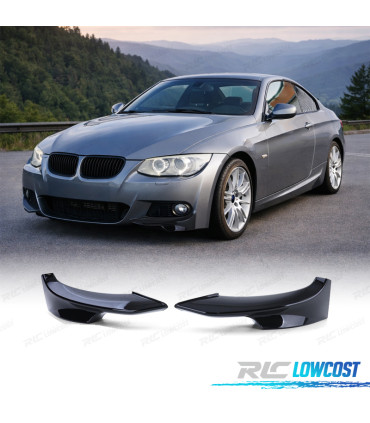 SPLITTERS PARA-CHOQUES FRONTAL BMW E92 E93 10-14 LOOK M PRETO BRILHANTE