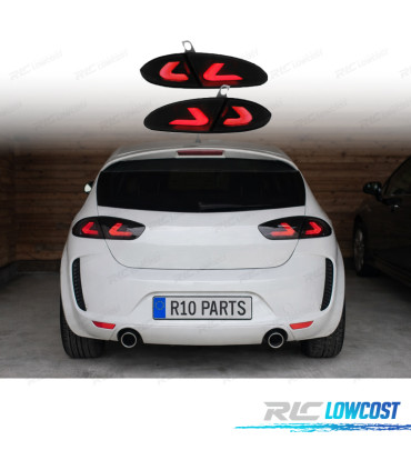 CONJUNTO DE FAROLINS SEAT LEON 2 1P 05-09 CARDNA PRETO FUMADO