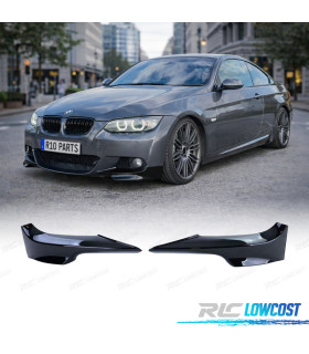 SPLITTERS PARA-CHOQUES FRONTAL BMW E92 E93 06-10 LOOK M PRETO BRILHANTE