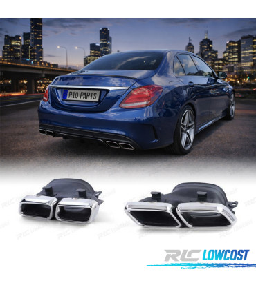 PONTEIRAS DE ESCAPE LOOK AMG C63 MERCEDES W205 14- LOOK AMG