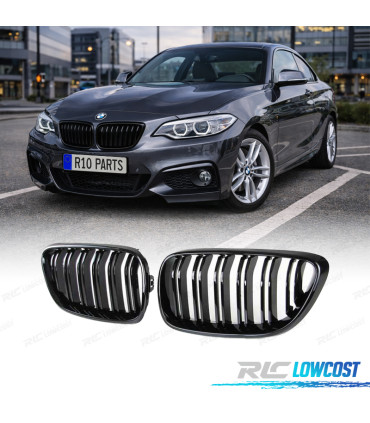 GRELHA FRONTAL BMW F22 F23 LOOK M2 PRETO BRILHANTE