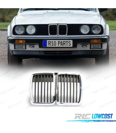 GRELHAS FRONTAIS BMW E30 82-94 CROMADAS