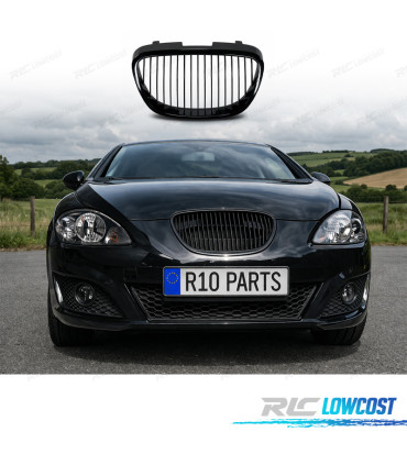 GRELHA FRONTAL SEM SÍMBOLO SEAT LEON II 2 1P 09-12 TOLEDO III 3 5P 09- ALTEA 5P 09- PRETO