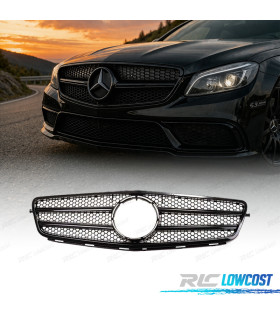 GRELHA FRONTAL MERCEDES W204 07-11 LOOK AMG PRETO BRILHANTE