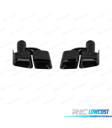 PONTEIRAS DE ESCAPE MERCEDES W204 11-14 W212 06-13 W221 05-13 C218 10-18 ASPECTO AMG PRETO