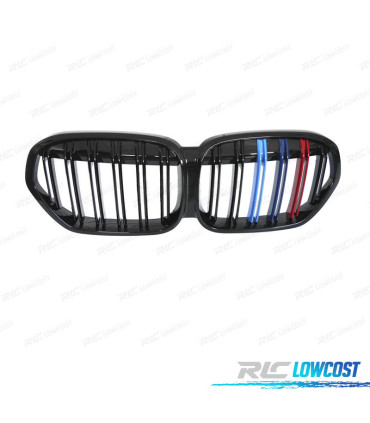 GRELHAS DIANTEIRAS BMW X1 F48 LCI19-22 PRETO BRILHANTE TRICOLOR