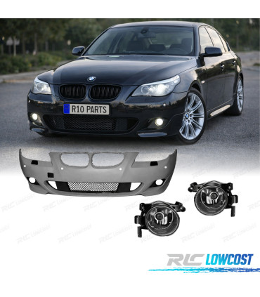 PÁRA-CHOQUES FRONTAL BMW E60 E61 07-10 COM PDC LOOK M + FAROIS NEVOEIRO