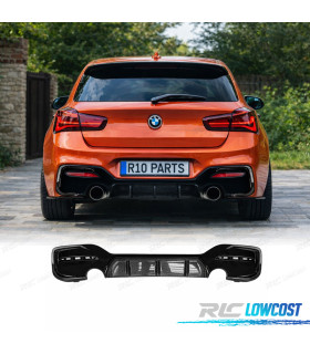 DIFUSOR TRASEIRO BMW F20 LCI 15-19 LOOK M PERFORMANCE CARBONO SAÍDA SIMPLES AMBOS LADOS