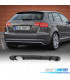 DIFUSOR PÁRA-CHOQUES TRASEIRO AUDI A3 8PA SPORTBACK 08-12 LOOK S3