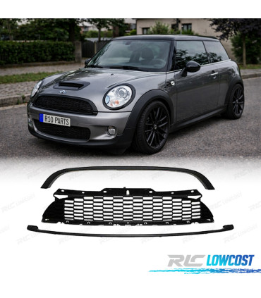 GRELHA FRONTAL MINI COOPER R56-57-55 LOOK JCW 10-14 PRETO BRILHANTE