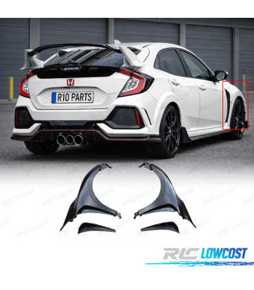 KIT 2 GUARDA-LAMAS HONDA CIVIC TYPE R 16-20 METAL