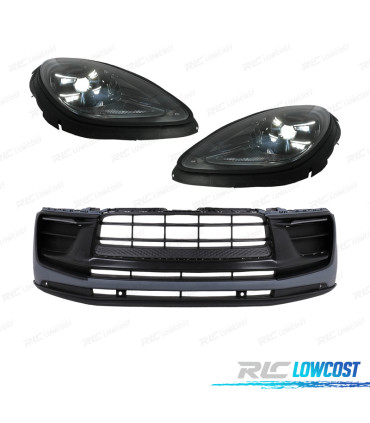 PARA-CHOQUES DIANTEIRO PORSCHE MACAN 14-18 LOOK TURBO 2023 + FARÓIS LED