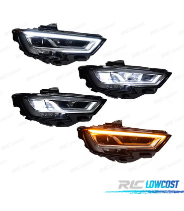 FARÓIS LED AUDI A3 8V 16-20