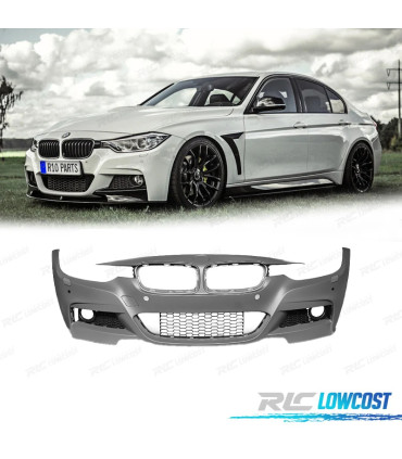 KIT CARROÇARIA BMW F30 LOOK M PERFORMANCE PDC SAÍDA DUPLA