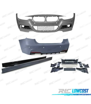 KIT CARROÇARIA BMW F30 LOOK M PERFORMANCE PDC SAÍDA DUPLA