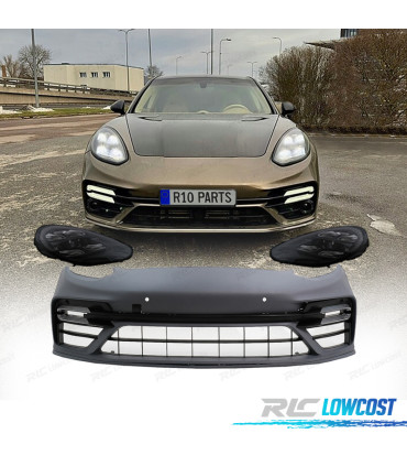 PARA-CHOQUES DIANTEIRO PORSCHE PANAMERA 09-13 LOOK TURBO 971 + FAROIS LED