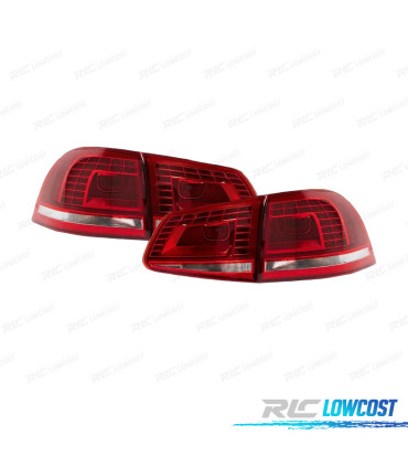 PILOTOS VOLKSWAGEN VW TOUAREG 11-18 LED VERMELHO CROMADO