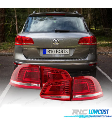 PILOTOS VOLKSWAGEN VW TOUAREG 11-18 LED VERMELHO CROMADO