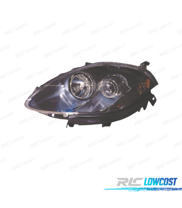 FAROL ESQ FIAT BRAVO 06-14 PRETO