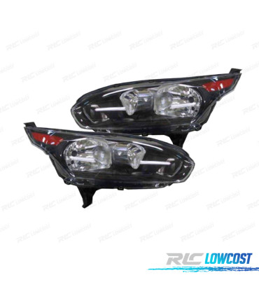 FARÓIS FORD TRANSIT CONNECT 13-19 NEGRO