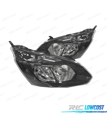 FARÓIS FORD TRANSIT CUSTOM 13-19 NEGRO