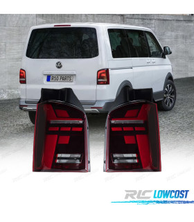 FAROLINS VOLKSWAGEN VW T5 03-10 LOOK T6.1 VERMELHO ESCURECIDO