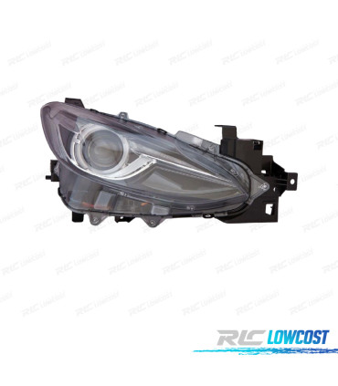 FAROL DIR MAZDA 3 13-16 PRETO