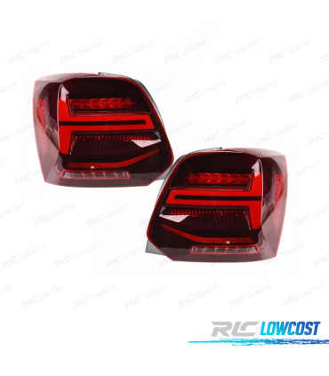 FAROLINS VOLKSWAGEN VW POLO V 09-17 LED VERMELHO DINÂMICOS