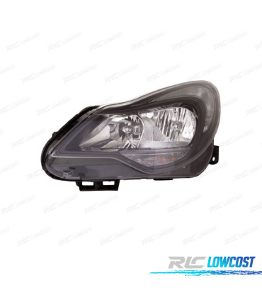 FAROL ESQ OPEL CORSA D 11-14 PRETO