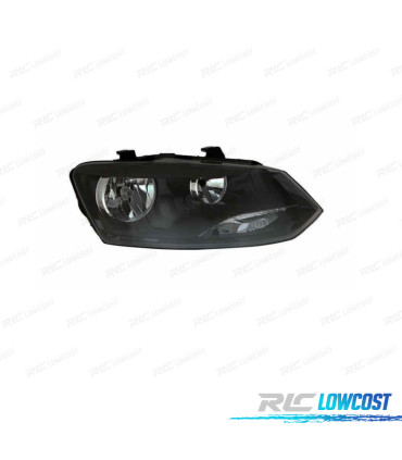 FAROL DIR VW VOLKSWAGEN POLO 6R 09-14 PRETO