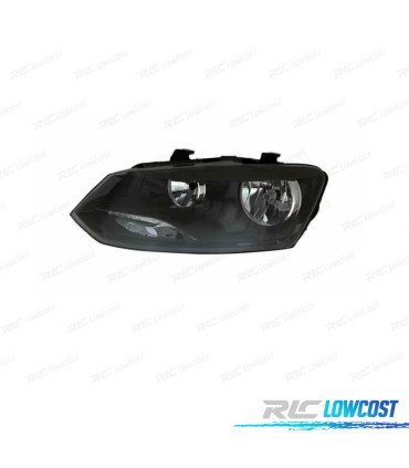FAROL ESQ VW VOLKSWAGEN POLO 6R 09-14 PRETO