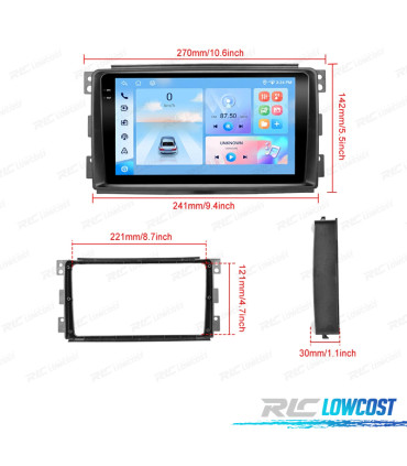 RÁDIO GPS ANDROID 13 SMART 05-10