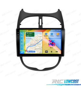 RÁDIO GPS ANDROID PEUGEOT 206 / 206CC / CITROËN C2 02-10