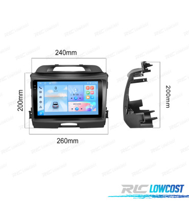 RÁDIO GPS ANDROID 13 KIA SPORTAGE 10-16