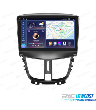 RÁDIO GPS ANDROID PEUGEOT 207 06-15