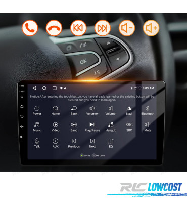 RÁDIO GPS ANDROID PEUGEOT 207 06-15