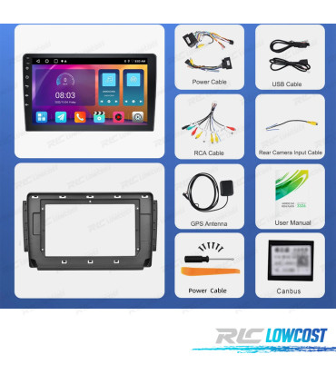 RÁDIO GPS ANDROID 13 PEUGEOT 2008 15-