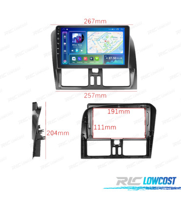 RÁDIO GPS ANDROID 13 VOLVO XC60 09-17