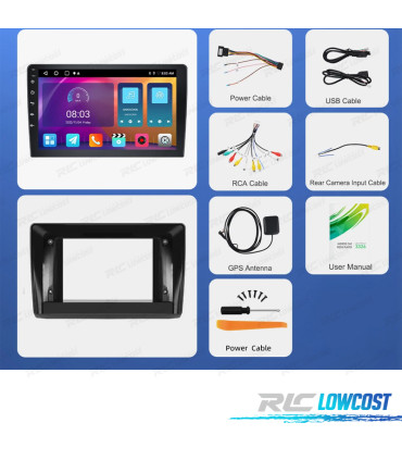 RÁDIO GPS ANDROID 13 RENAULT TRAFIC / OPEL VIVARO 01-10