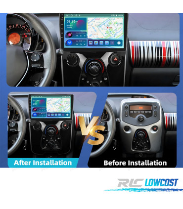 RÁDIO GPS ANDROID 13 PEUGEOT 108 15-20