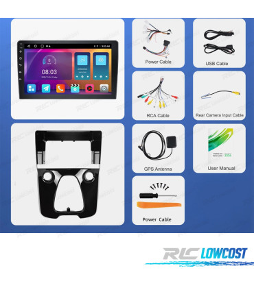 RÁDIO GPS ANDROID 13 PEUGEOT 108 15-20