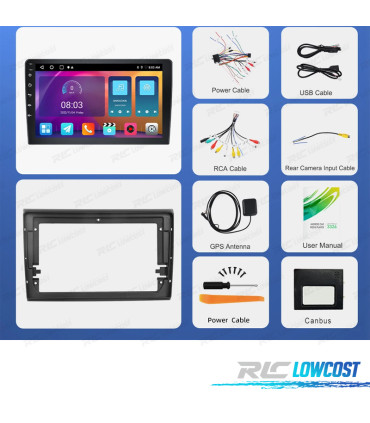 RÁDIO GPS ANDROID 13 FIAT BRAVO 07-14