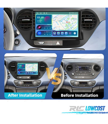 RÁDIO GPS ANDROID 13 HYUNDAI I10 14-19
