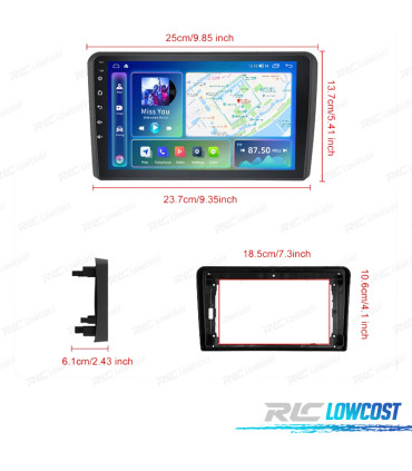 RÁDIO GPS ANDROID AUDI A3 03-13